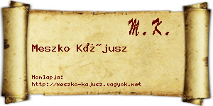 Meszko Kájusz névjegykártya